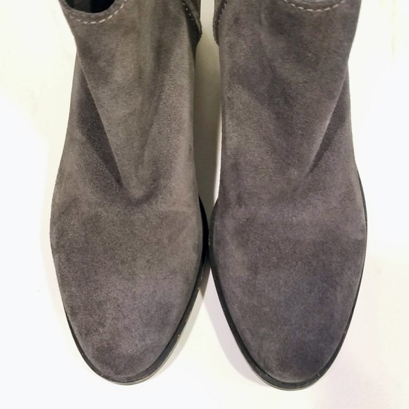 Dolce Vita Tucker Gray Suede Ankle Boots Western Shoes Zip Women's Shoes - Picture 7 of 12